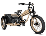 MOD Easy SideCar Sahara, a retro-inspired bike with custom paint, torque sensor, and large battery.