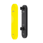 Side view of yellow and black Bike Alarm & Finder with discreet mounting options for bicycle security.