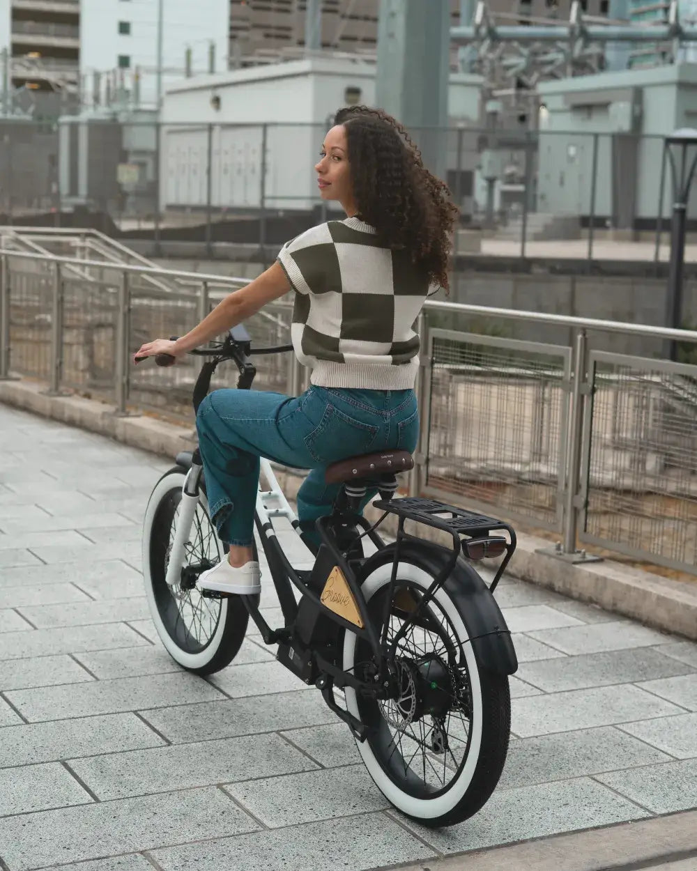 urban style bike MOD Groove Step-Thru Electric Bike Beach Cruiser - Comfort Ride Ocean Blue - HSA/FSA Eligible - Comfort Ebike - Best Rated Ebike