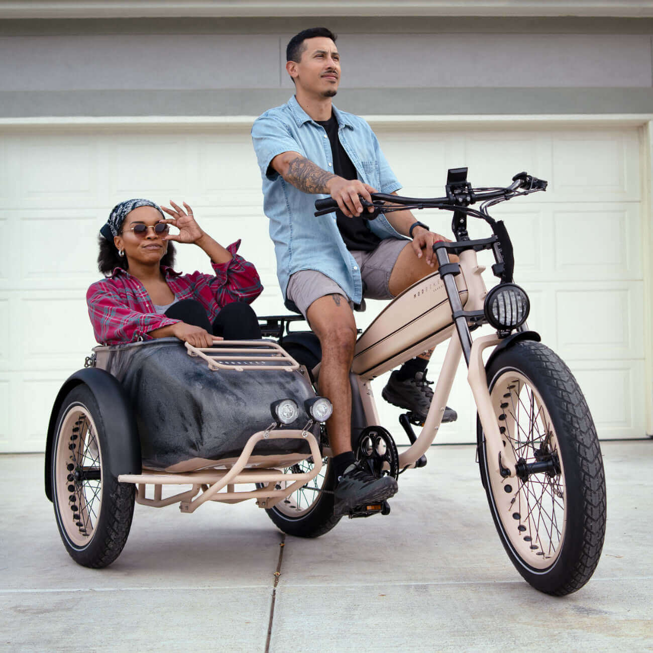 electric bicycle with sidecar MOD Easy SideCar Sahara Limited Edition