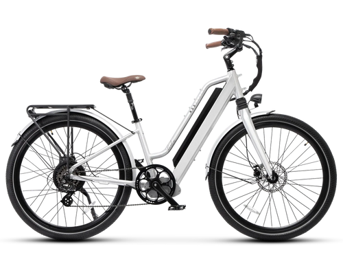 MOD Berlin Step-Thru 3 stylish electric bike with lightweight design and dual suspension for commuters.