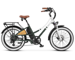 MOD Groove Step-Thru beach cruiser bike with wide tires and classic design, ideal for comfortable rides.