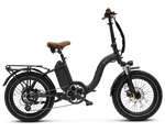 MOD City+ Step-Thru 3 foldable ebike in Charcoal Black with step-thru design, perfect for versatile urban adventures.