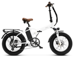 MOD City+ 3 Foldable Electric Bike featuring full suspension, lightweight design, and retro-style seat.