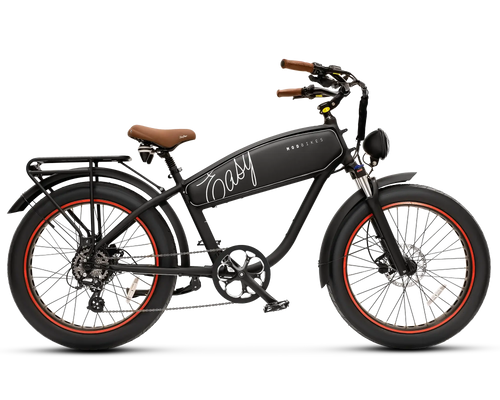 MOD Easy 3 electric bike cruiser with retro frame and built-in battery, showcasing style and power.