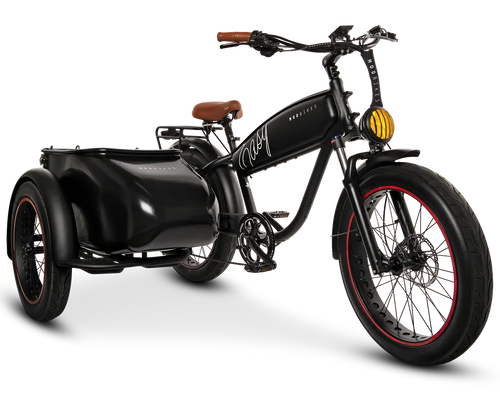 MOD Easy SideCar 3 e-bike with powerful torque-sensing system and dual battery compatibility.