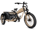 MOD Easy SideCar Sahara, a retro-inspired bike with custom paint, torque sensor, and large battery.