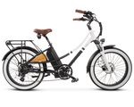 MOD Groove Step-Thru electric bike featuring a classic design and modern e-bike technology for comfort and style.