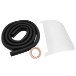 MOD Sidecar Cutout Template Kit components including black tubing, adhesive tape, and clear cutout.